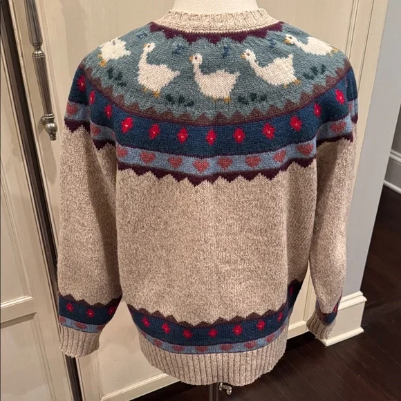 Charter Club cottagecore Cardigan with ducks 🦆 - Picture 6 of 9